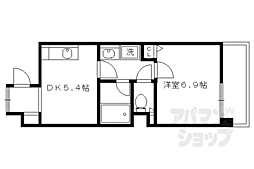 パインフィールド洛東 1DKの間取図画像