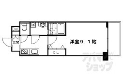 ベラジオ京都洛南グルーブ 1Kの間取図画像