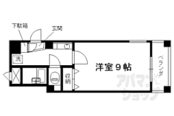 ステーションコートヤード 1Kの間取図画像