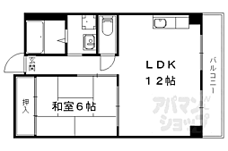 ローズハイツ 1LDKの間取図画像