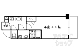 ベラジオ京都洛南グルーブ 1Kの間取図画像