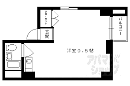 リバーサイドユー ワンルームの間取図画像