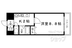 KDXレジデンス西大路 1Kの間取図画像