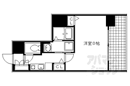 KDXレジデンス西大路 1Kの間取図画像