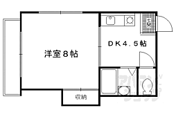 メゾン桃栄 1DKの間取図画像