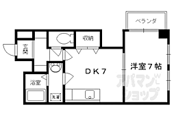 プレステージ翼 1DKの間取図画像