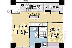 SHALIMARNISHIOJI 1LDKの間取図画像
