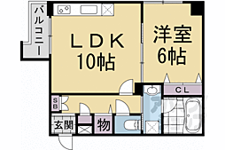 Saimon 1LDKの間取図画像