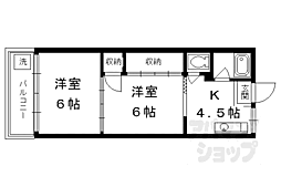ジーエスハイツ 2Kの間取図画像