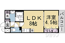 ベラジオ雅び東寺WEST 1LDKの間取図画像
