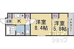 ART COURT 2Kの間取図画像