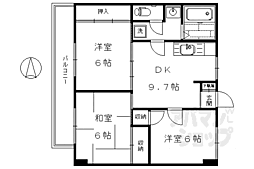 東和ハイツ本館 3DKの間取図画像