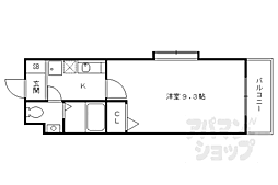 メゾンポジティブ 1Kの間取図画像
