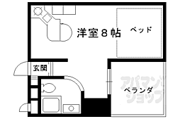 ラ・パルフェ・ド・レジェール ワンルームの間取図画像