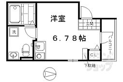 KyotoHouse西寺 ワンルームの間取図画像