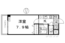 メディナ東寺 1Kの間取図画像