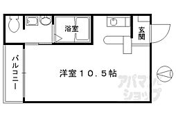 アクシス 1Kの間取図画像