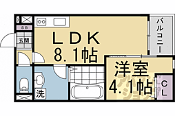 REGIES京都梅小路(レジエス京都梅小路) 1LDKの間取図画像