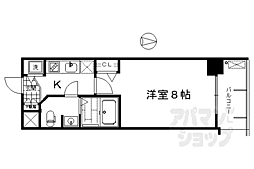 アクアプレイス京都洛南 1Kの間取図画像