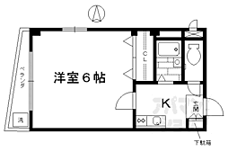 ハイツ本瓦 1Kの間取図画像