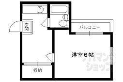 クリークマンション 1Kの間取図画像