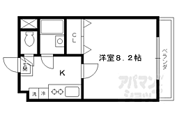 メゾン・ベローナ 1Kの間取図画像