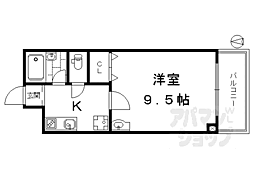 メゾン・シレーネ 1Kの間取図画像