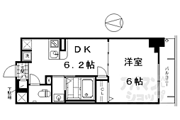 エステムプラザ京都ステーションレジデンシャル 1DKの間取図画像