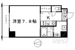 河原町ビル 1Kの間取図画像