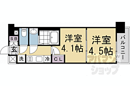 京都市南区吉祥院西ノ庄西浦町マンション 2Kの間取図画像