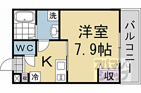 京都府京都市右京区太秦森ケ前町（賃貸アパート1K・1階・24.30㎡） その2