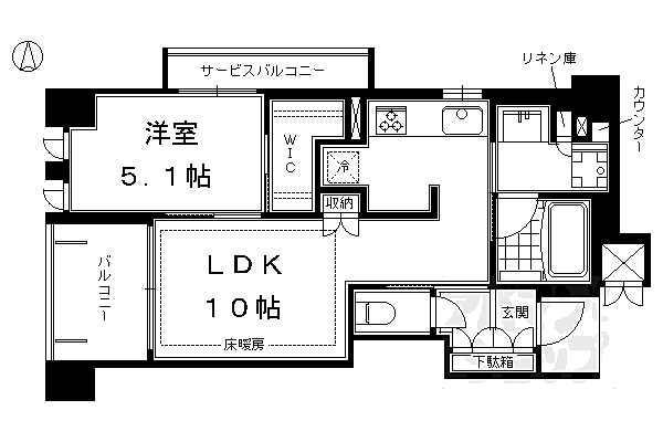 京都府京都市下京区油小路通五条下る中金仏町(賃貸マンション1LDK・5階・40.47㎡)の写真 その2