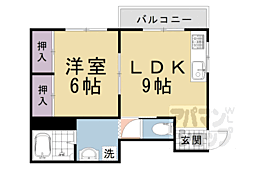 シャローム・石田 1LDKの間取図画像