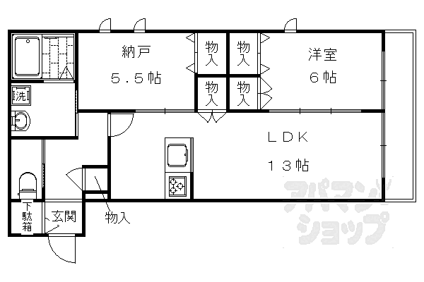 京都府京都市右京区太秦中筋町(賃貸マンション1SLDK・3階・61.19㎡)の写真 その2