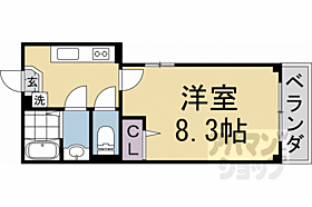 京都府京都市右京区谷口園町（賃貸マンション1K・2階・24.07㎡） その2