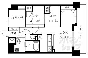 京都府京都市上京区堀川通寺ノ内上ル寺之内竪町（賃貸マンション3LDK・9階・61.38㎡） その2