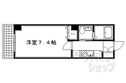 ＱＵＩＮＴ五条烏丸 202 2階1Kの間取り