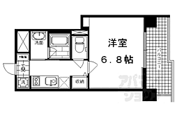 アスヴェル京都堀川高辻 1Kの間取図画像