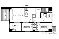 イーグルコート御所南柳馬場二条 3LDKの間取図画像
