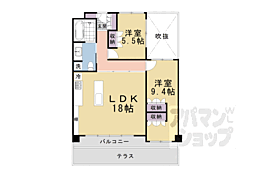 ネバーランド御所南 2LDKの間取図画像