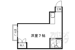 メゾン・ド・アリス 3階ワンルームの間取り