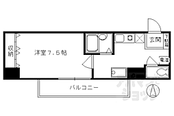 ＳＵＮＶＩＳＴＡ四条 8階1Kの間取り