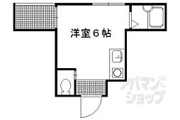 イクスピリオド京都河原町 ワンルームの間取図画像