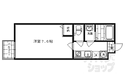 フラッティ四条大宮2 1Kの間取図画像