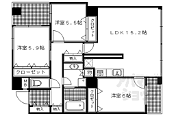シンフォニー嵯峨嵐山 3LDKの間取図画像