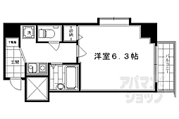 ベラジオ四条堀川 1Kの間取図画像
