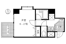ベラジオ四条堀川 1Kの間取図画像