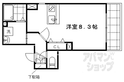 プレサンス京都五条大橋レジェンド 1Kの間取図画像