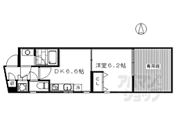 ウィステリア 1DKの間取図画像