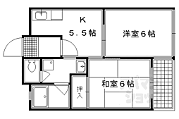 アルス21 2DKの間取図画像